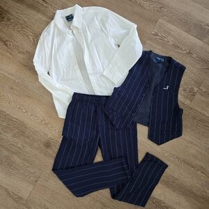 Kids 3 Piece Vest, Pants And Shirt Set